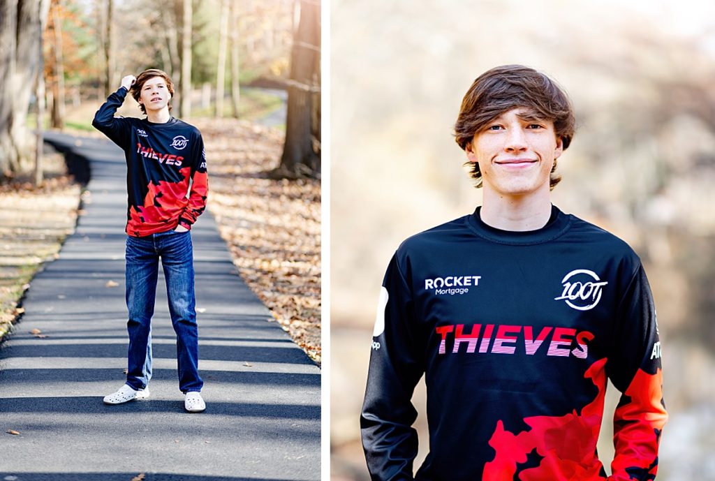 guy senior photography portrait 100 thieves