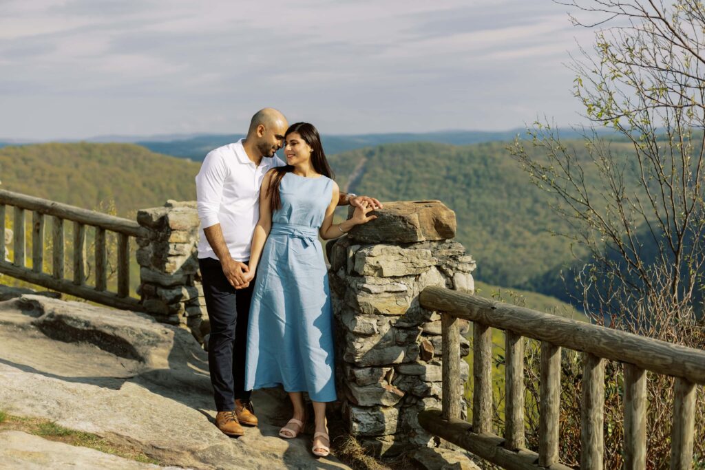 Cooper's Rock Engagement session of Indian couple