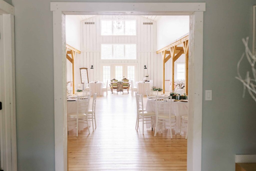 the stunning reception space at Stone House Lavender